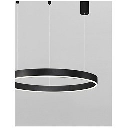 Závěsné svítidlo MOTIF černý hliník a akryl LED 40W 230V 3000K IP20 stmívatelné - NOVA LUCE Obrázek pro produkt Závěsné svítidlo MOTIF černý hliník a akryl LED 40W 230V 3000K IP20 stmívatelné - NOVA LUCE