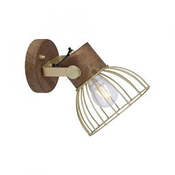 ALAMI Nástěnné svítidlo, matná mosaz, E27 vyměnitelné, industriální styl - LEUCHTEN DIREKT / JUST LIGHT Obrázek pro produkt ALAMI Nástěnné svítidlo, matná mosaz, E27 vyměnitelné, industriální styl - LEUCHTEN DIREKT / JUST LIGHT