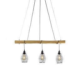 SPRING Závěsné svítidlo, dřevo, přírodní, 3-ramenné, E27, nastavitelná výška - LEUCHTEN DIREKT / JUST LIGHT Obrázek pro produkt SPRING Závěsné svítidlo, dřevo, přírodní, 3-ramenné, E27, nastavitelná výška - LEUCHTEN DIREKT / JUST LIGHT