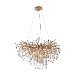 Závěsné svítidlo ICICLE 10x G9 40W š.100cm mosaz - PAUL NEUHAUS Obrázek pro produkt Závěsné svítidlo ICICLE 10x G9 40W š.100cm mosaz - PAUL NEUHAUS