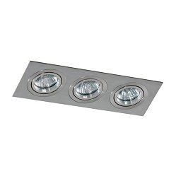 Stropní bodové zápustné svítidlo Azzardo Caro 3 Square aluminium AZ2441 GU10 3x40W IP20 25,6cm hliníkové - AZZARDO Obrázek pro produkt Stropní bodové zápustné svítidlo Azzardo Caro 3 Square aluminium AZ2441 GU10 3x40W IP20 25,6cm hliníkové - AZZARDO