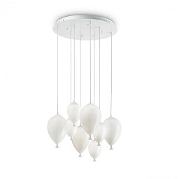 Obrázek pro produkt Závěsné svítidlo Ideal Lux Clown SP8 bianco 100883 bílé 50cm   - IDEALLUX