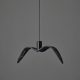 Obrázek pro produkt Night Birds Exterior, závěsné svítidlo, 6,5W LED, šedé kouřové sklo BROKISGLASS mat / černý elox / černá kabel, délka 61cm, IP54 - BROKIS A