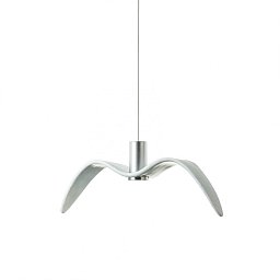 Obrázek pro produkt Night Birds Exterior, závěsné svítidlo, 6,5W LED, opal / opaktní sklo / černý elox / černý kabel,  délka 61cm, IP54 - BROKIS A