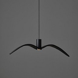 Obrázek pro produkt Night Birds Exterior, závěsné svítidlo, 6,5W LED, šedé kouřové sklo / masiv / černý elox / černý kabel, délka 73cm, IP54 - BROKIS A