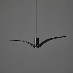 Obrázek pro produkt Night Birds Exterior, závěsné svítidlo, 6,5W LED, šedé kouřové sklo / masiv / černý kabel, délka 78cm, IP54 - BROKIS A