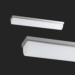 Obrázek pro produkt SYLVIA 1 - límec nerez broušená (X15) stropní/nástěnné skleněné svítidlo nerez broušená / bílá IP44 3000 K 18W LED - OSMONT