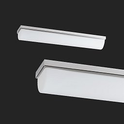 Obrázek pro produkt SYLVIA 1 - límec nerez leštěná (X14) stropní/nástěnné skleněné svítidlo nerez leštěná / bílá IP44 3000 K 18W LED - OSMONT