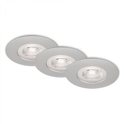 Obrázek pro produkt 3ks sada LED vestavné svítidlo, pr. 9 cm, 5 W, matný chrom - BRILONER