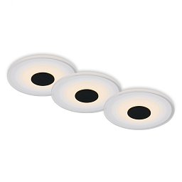 Obrázek pro produkt LED vestavné svítidlo, pr.12 cm, 3x LED, 6 W, 650 lm, černá - BRILONER