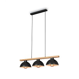 Obrázek pro produkt Závěsné svítidlo, 98 cm, max. 40 W, černá-dřevo - BRILO