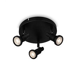 Obrázek pro produkt LED bodové svítidlo pr. 21 cm 3xGU10 4,8W 400lm černá - BRILONER