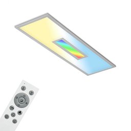 Obrázek pro produkt CCT svítidlo LED panel, RGB centrální světlo, 100 cm, 28 W, 3000 lm, stříbrná - BRILO