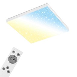 Obrázek pro produkt Hvězdné nebe CCT svítidlo LED panel, 45cm, 24 W, 2500 lm, bílé - BRILO