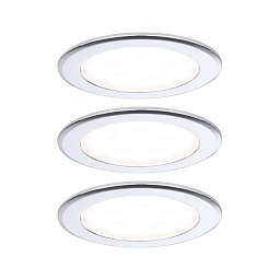 Obrázek pro produkt LED vestavná nábytková svítidla 3ks sada kruhové 65mm 3x2,5W 230/12V 3000K chrom - PAULMANN