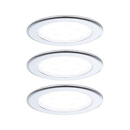 Obrázek pro produkt LED vestavná nábytková svítidla 3ks sada kruhové 65mm 3x2,5W 230/12V 4000K chrom - PAULMANN