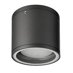 Obrázek pro produkt Stropní přisazené svítidlo Mob Round I antracit 9W GX53,IP54 pr. 100mm - LIGHT IMPRESSIONS