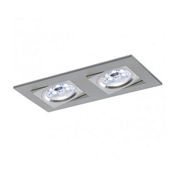 Obrázek pro produkt Vestavné svítidlo Aluminio Plata, kartáčovaný hliník 2x50W, 230V - BPM