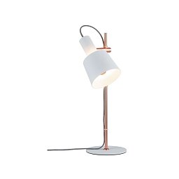 Obrázek pro produkt Stolní lampa Neordic Haldar bílá / měď 796.58 - PAULMANN