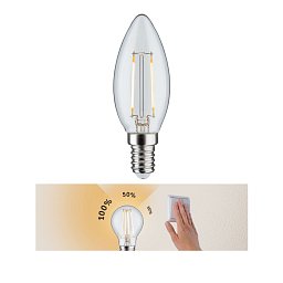 Obrázek pro produkt LED svíčka 2,5W E14 čirá 230 V 3-krokové-stmívatelné 285.72 - PAULMANN