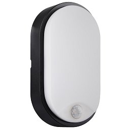 Obrázek pro produkt LED SVÍTIDLO OASI OVÁLNÉ ČERNÉ SENSOR 14W 4000K 1055Lm 120d IP54  - CENTURY