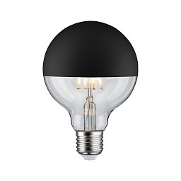 Obrázek pro produkt LED Globe 6,5 W E27 zrcadlový svrchlík černá mat teplá bílá stmívatelné - PAULMANN