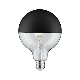 Obrázek pro produkt LED Globe 6,5 W E27 zrcadlový svrchlík černá mat teplá bílá stmívatelné - PAULMANN