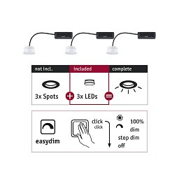 Obrázek pro produkt Žárovky Choose LED-Modul Coin EasyDim 3x6,5W 2.700 - PAULMANN