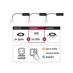 Obrázek pro produkt Žárovky Choose LED-Modul Coin WhiteSwitch 3x6,5W 2.700 - PAULMANN