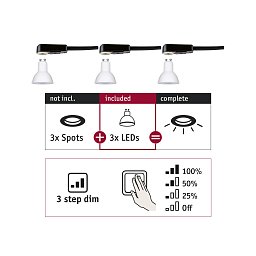 Obrázek pro produkt Žárovka Choose LED-Modul GU10 3-krokové-stmívatelné 3x6,5W 2.700 - PAULMANN