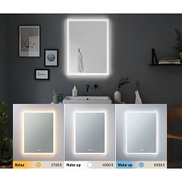 Obrázek pro produkt HomeSpa LED zrcadlo s osvětlením Mirra hranaté IP44 zrcadlo/bílá 22W WhiteSwitch - PAULMANN