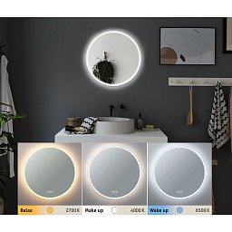 Obrázek pro produkt HomeSpa LED zrcadlo s osvětlením Mirra kruhové IP44 zrcadlo/bílá 21W WhiteSwitch - PAULMANN