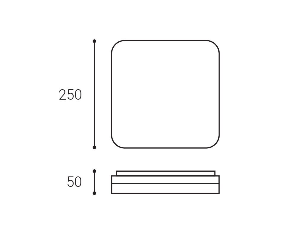 Svítidlo SQUARE II 25 12W 3CCT - LED2 Lighting