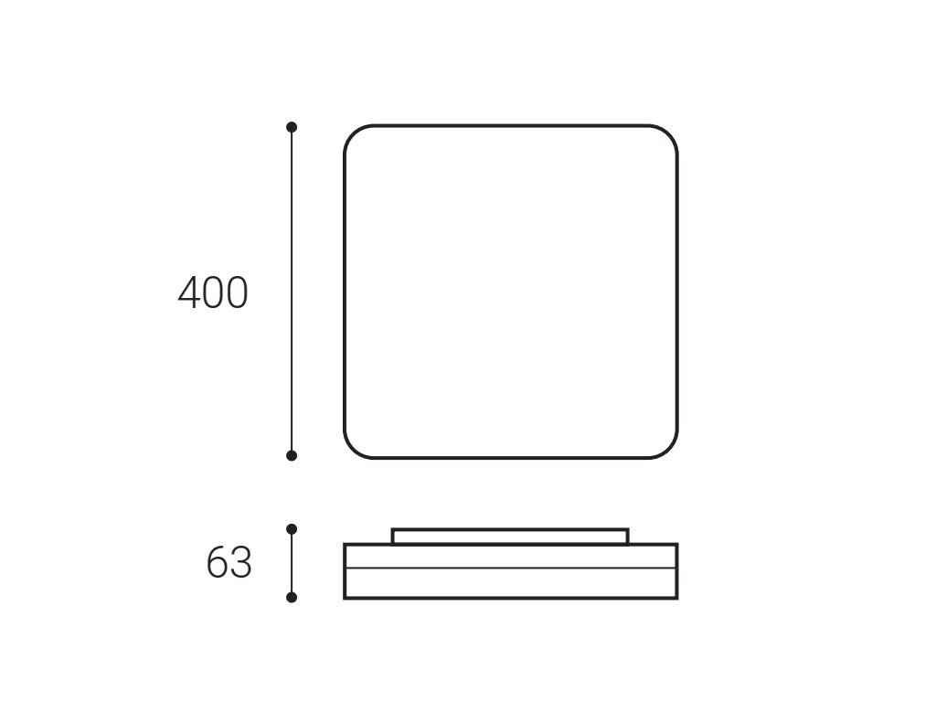 Svítidlo SQUARE II 40 30W 3CCT - LED2 Lighting