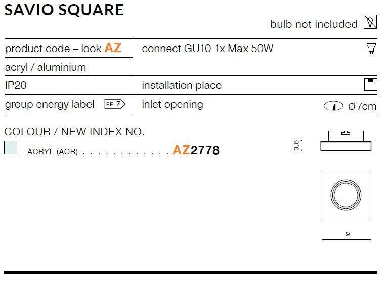 AZZ AZ2778 Savio Square - AZZARDO (obrázek 3)
