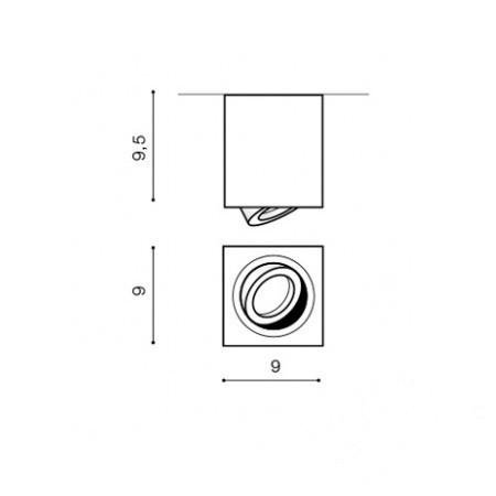 AZZ AZ2824 Bodové svítidlo Brant Square (white) - AZZARDO (obrázek 3)