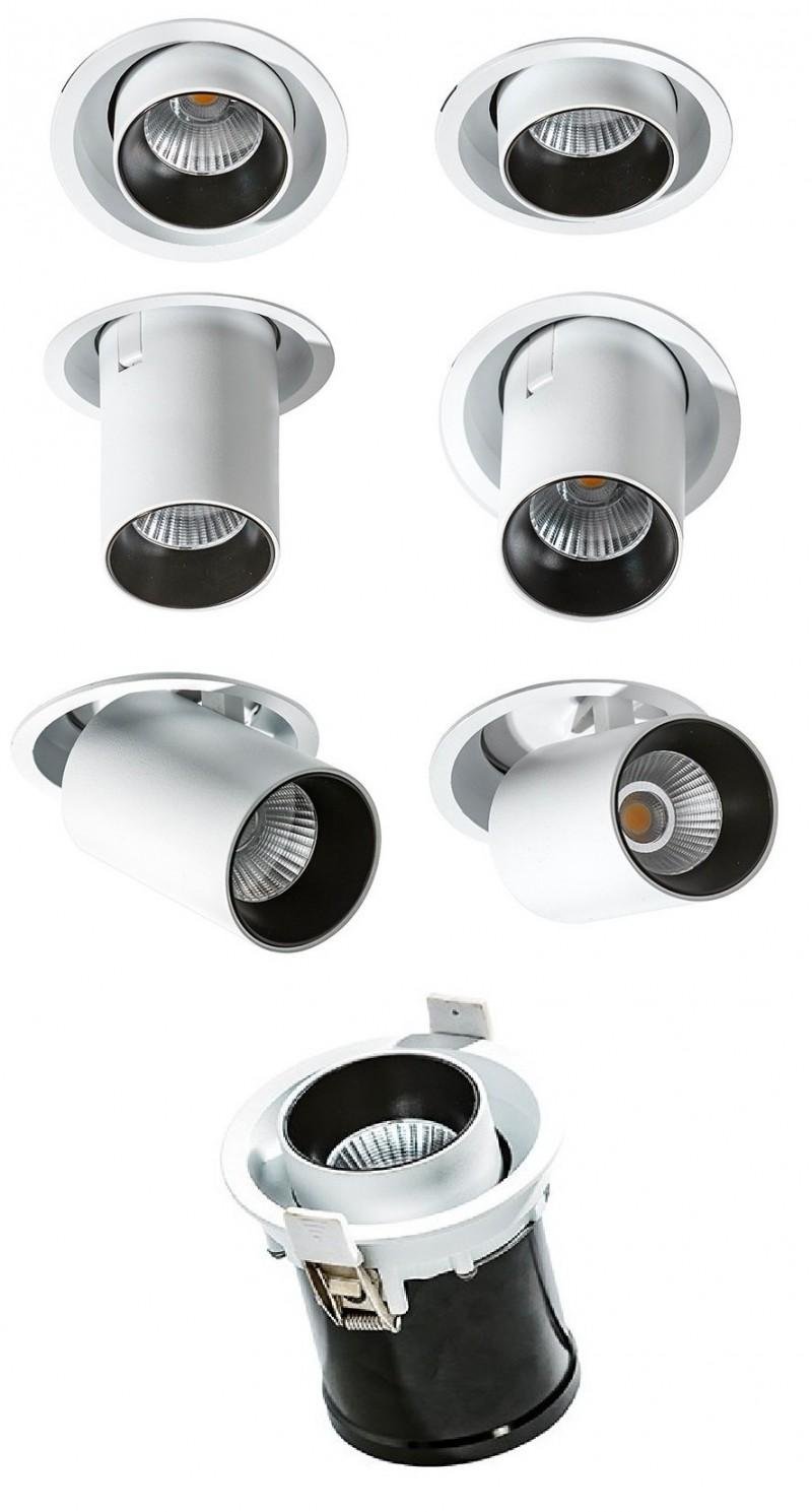 AZZ AZ2828 LED Stropní zápustné bodové svítidlo Azzardo Luna 15W Dimm white/black AZ2828 15W 1270lm 3000K stmívatelné bílo-černé - AZZARDO (obrázek 3)