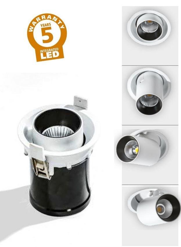 AZZ AZ2828 LED Stropní zápustné bodové svítidlo Azzardo Luna 15W Dimm white/black AZ2828 15W 1270lm 3000K stmívatelné bílo-černé - AZZARDO (obrázek 4)