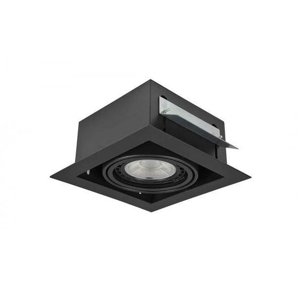 Levně AZZ AZ2869 Stropní zápustné bodové svítidlo Azzardo Nova 1 black/black AZ2869 GU10+ADAP111/ES111 1x40/1x50W IP20 19,5cm černé - AZZARDO