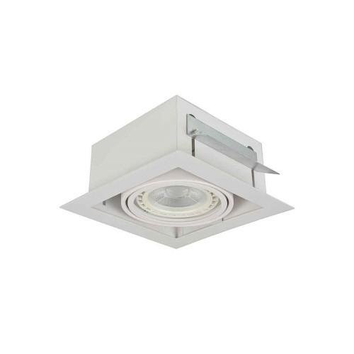 Levně AZZ AZ2870 Stropní zápustné bodové svítidlo Azzardo Nova 1 white/white AZ2870 GU10+ADAP111/ES111 1x40/1x50W IP20 19,5cm bílé - AZZARDO