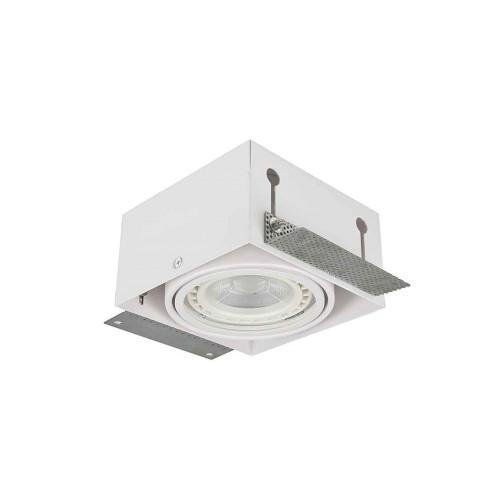 Levně AZZ AZ2873 Stropní zápustné bodové svítidlo Azzardo Nova 1 GIPs black/black AZ2873 GU10+ADAP111/ES111 1x40/1x50W IP20 15cm bílé - AZZARDO