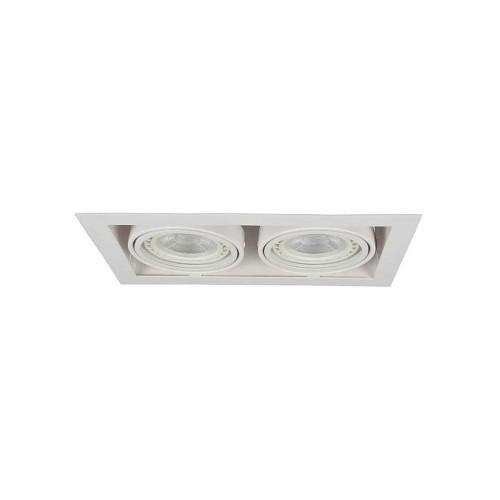 AZZ AZ2876 Stropní zápustné bodové svítidlo Azzardo Nova 2 white/white AZ2876 GU10+ADAP111/ES111 2x40/2x50W IP20 34,5cm bílé - AZZARDO (obrázek 3)