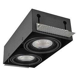 Obrázek pro produkt Stropní zápustné bodové svítidlo Azzardo Nova 2 GIPs black/black AZ2935 GU10+ADAP111/ES111 2x40/2x50W IP20 30cm černé - AZZARDO