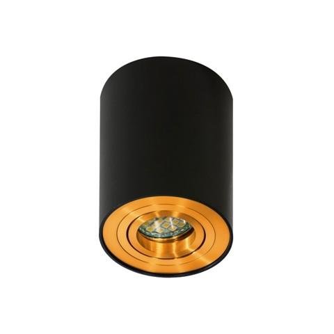 AZZ AZ2955 Stropní bodové přisazené svítidlo Azzardo Bross 1 black/gold AZ2955 GU10 1x50W IP20 9,6cm černo-zlaté - AZZARDO