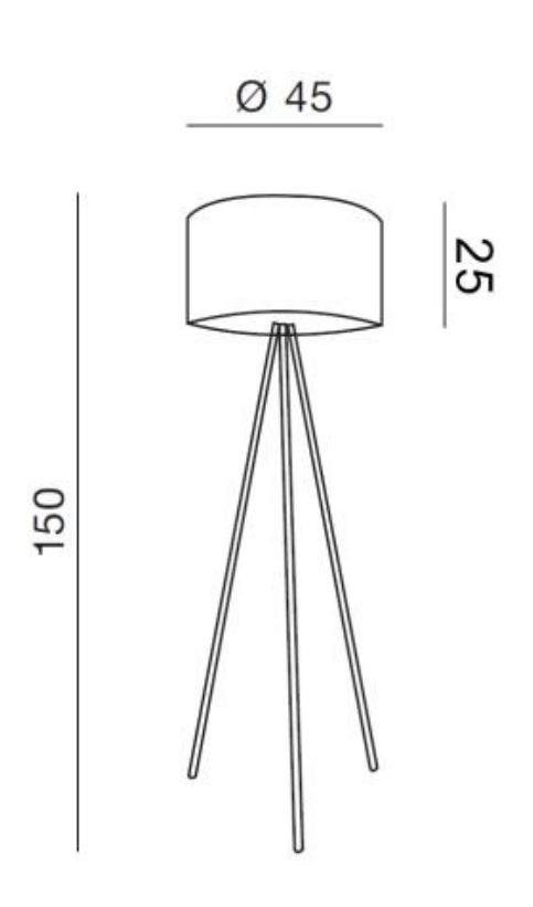 AZZ AZ2967 Stojací lampa Finn (grey) - AZZARDO (obrázek 4)