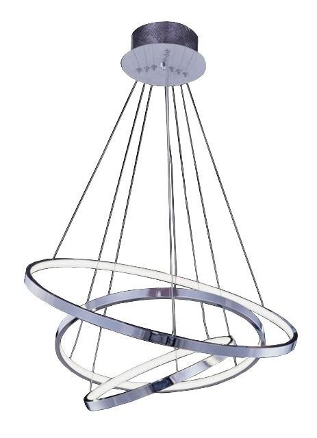 AZZ AZ2989 LED Závěsné svítidlo Azzardo Wheel 3 Dimm chrome AZ2989 80W 4800lm 3000K IP20 75cm stmívatelné chromové - AZZARDO