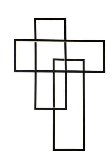 AZZ AZ2994 LED Nástěnné svítidlo Azzardo Quadratus Wall Dimm black AZ2994 80W 4080lm 3000K IP20 101cm stmívatelné černé - AZZARDO