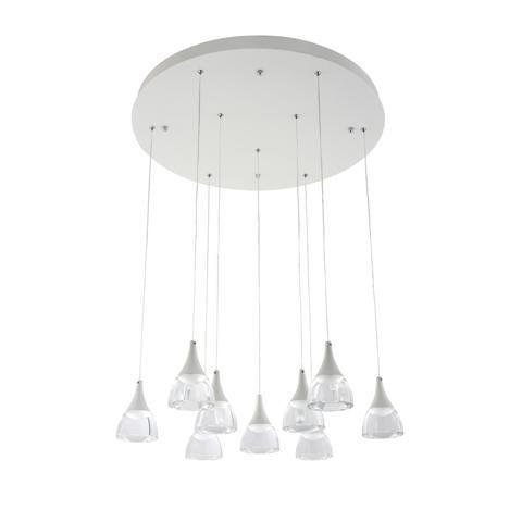 Levně AZZ AZ3144 LED Závěsné svítidlo Azzardo Dalmatia 9 DIMM white AZ3144 45W 3880lm 3000K IP20 68cm bílé stmívatelné - AZZARDO