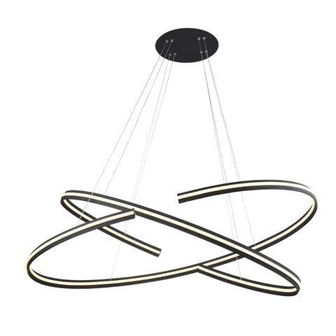 Levně AZZ AZ3356 LED Závěsné svítidlo Azzardo Alessia XL DIMM black AZ3356 100W 8500lm 3000K IP20 120cm stmívatelné černé - AZZARDO
