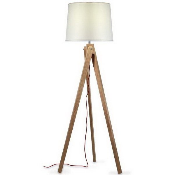Levně PANIT TER068 Stojanové svítidlo ZARIA stojanová dřevo vč.stínidla 230V E27 25W - PAN